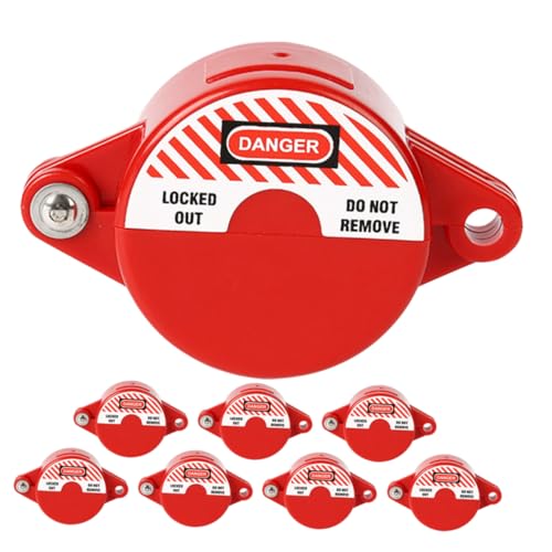 BUGUUYO 8pcs Valve Lock Gate Valve Device Water Spigot Lockout Device Water Hose Protector Valve Handle Lock Water Spigot Faucet Knob Outdoor Water Spigot Lock Faucet Locks Outdoor Red