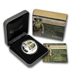 Miniatura 2 de 2012 1 oz Proof Silver Battle of Kokoda Coin.