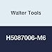 Walter Tools H5087006-M6 Solid Carbide Orbital Thread Mill, TICN Finish, 3 mm Shank Diameter, 1 mm Thread Length, 3 mm Cutting Length, 57 mm Overall Length, M6 Cutting Diameter