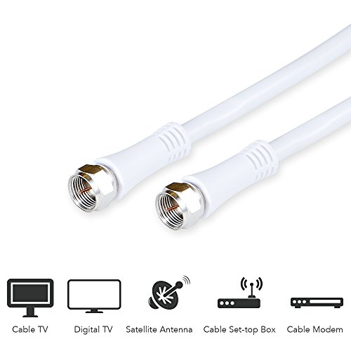Antop 15ft RG6 Coaxial Cable, Digital TV Antenna Cable Extension, Suitable for Antenna, Cable Modems, Satellite TV Receivers - Thumbnail 3
