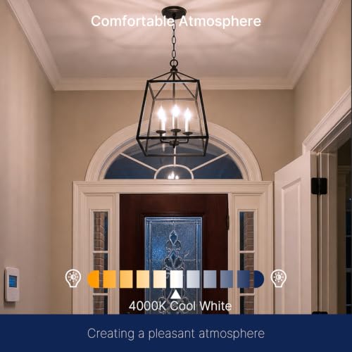 Image of B11 LED Candelabra Bulb, Dimmable, 60W Equivalent, 4W 500LM, 4000K Cool White, E12 Base, Clear Candle Light Bulb, Flicker-Free, 12 Pack UL,CA65 Listed.