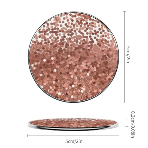 Aimants de réfrigérateur puissants or rose pailleté pour fixer sur tableau blanc