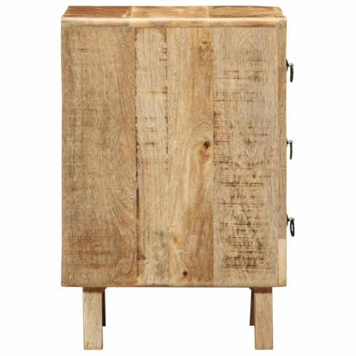 Table de chevet en bois de manguier étroite pour optimiser les petits espaces