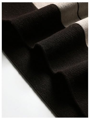 OYOANGLE Men's V Neck Sweater Vest Printed Work Dressy Sleeveless Knitted Pullover Sweaters4