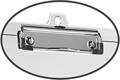 Prancheta Ofício Universal c/2 Réguas Laterais e Prendedor Metálico Wire Clip, Acrimet, (Cor Cristal