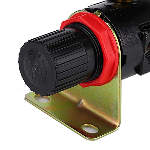 Weiyirot Separador de óleo e água de 0 a 150 PSI, regulador de filtro de ar, alumínio + plástico, fá