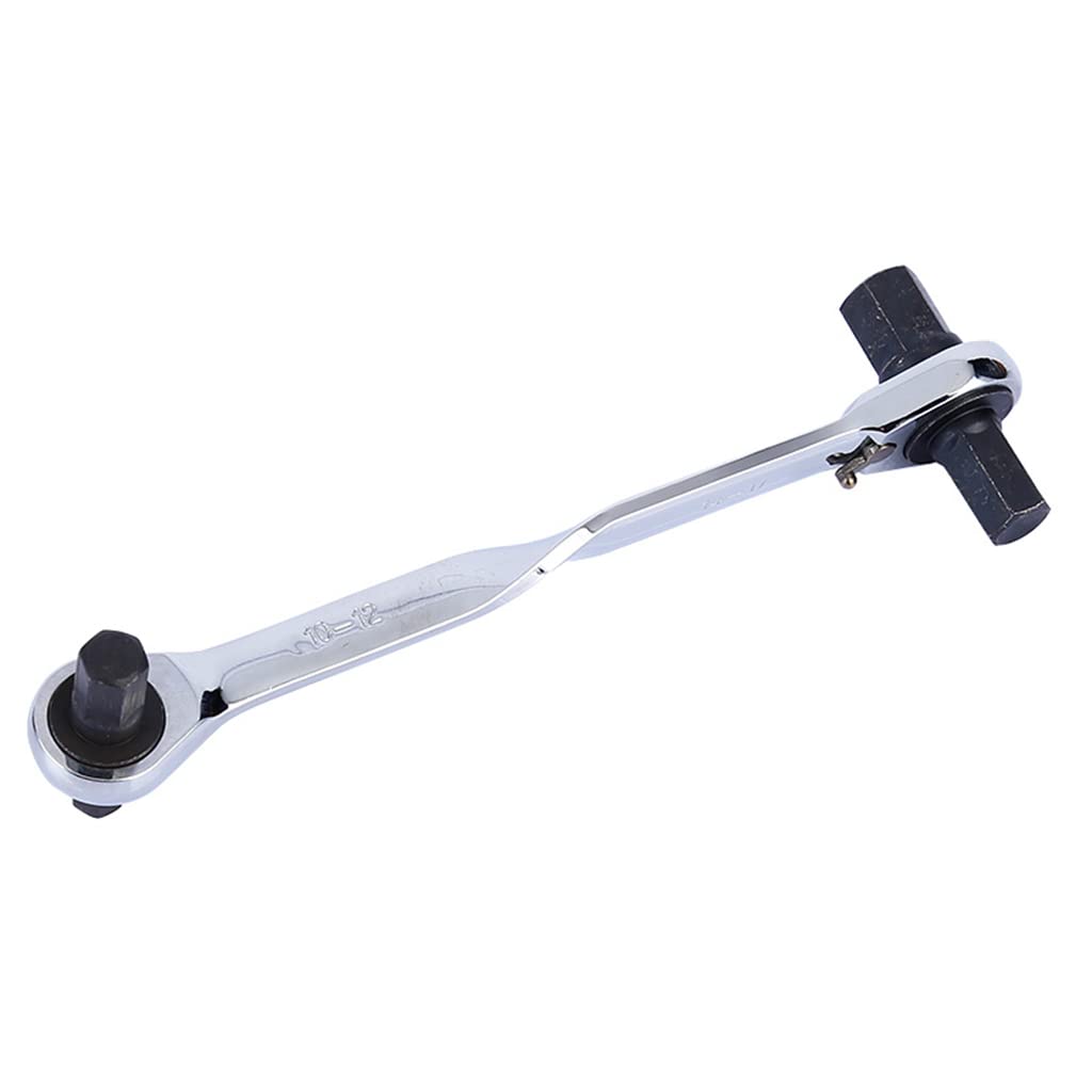 Drive Socket and Screwdriver Dual-use Spanner Multifunctional Hand Tools Square Drive Ratchet Wrench Square Driver Home Ratchet Wrench