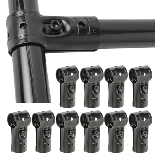 NTY メタルジョイント ブラック Φ28mm用 (イレクターメタルジョイントのHJ-1と互換性あり) 組立て パイプ ラック T字 3方向 ジョイント NTY-1B 10個セットのサムネイル