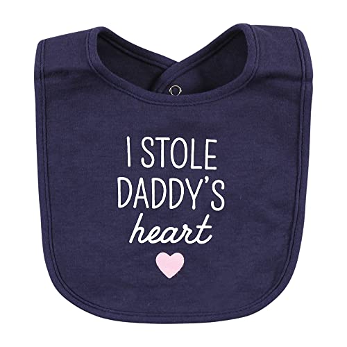 Image of Hudson Baby Unisex Baby Cotton Bibs, Girl Bold Family, One Size
