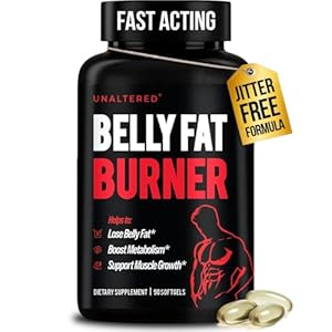 UNALTERED Belly Fat Burner for Men – Natural Weight Loss Pills to Support Reduced Body Fat, Preservation of Lean Muscle Mass, and a Healthy Metabolism – CLA Dietary Supplement – 90 Softgel Capsules