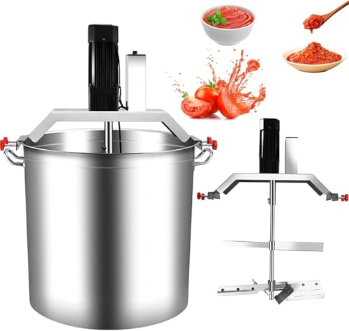 MINHUIJIHUI Batidora Industrial Salsas 40L/80L Acero Inoxidable - Mezcladora Automática para Mermelada, Salsa Espesa, Sopas, Rellenos y Condimentos con 4 Aspas, Ideal para Restaurantes y Catering