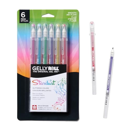 SAKURA 37903 6-Piece Gelly Roll Assorted Colors Stardust Galaxy Pen Set
