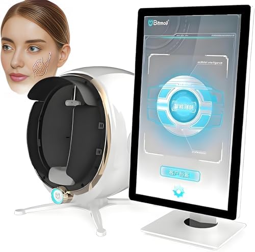 3D Facial Skin Analyzer Machine - 13.3/21.5 Inch Moisture Testing Device with 5 Dimensions & 14 Indicators for Comprehensive Skin Analysis - Professional Skin Scanner