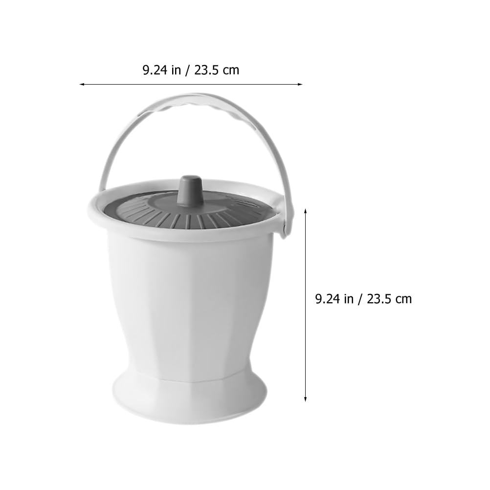 Healvian Vaso Da Notte Adulti Con Coperchio Sigillato 9.25 Pollici Vaso Da Camera Plastica