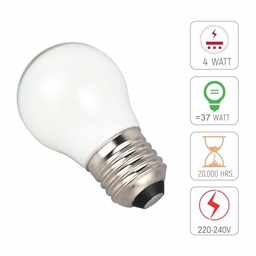 TEKLED® G45 Golf Ball NONDIMMABLE Filament LED Bulbs, 6500k - Cool Daylight, 40 Watt / E27 (ES) - Image 3