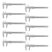 Marathon Educational Caliper, Lightweight Durable Plastic. 0-6 inch (150mm) Scale Range. (Grey - Pack of 10)