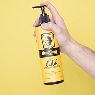 HeadBlade HeadSlick Shave Cream 8 oz for Smooth Headshaving for Bald Men, Helps with Irritation, Redness, & Razor Burn