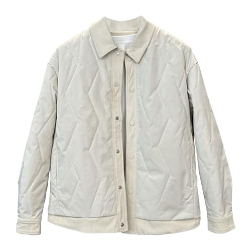 Veste matelassée isolante légère pour homme veste beige à boutons