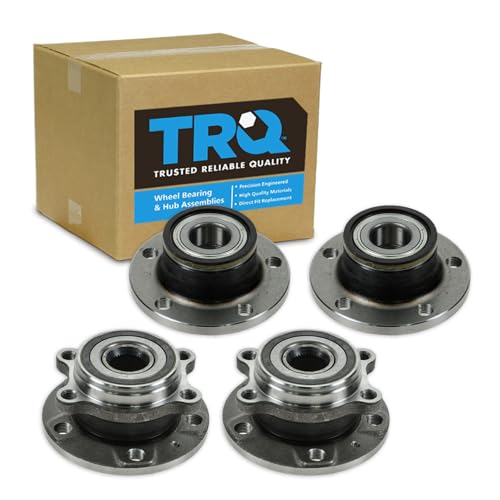 Image of TRQ Front and Rear Wheel Bearing and Hub Assembly Set 4 Piece