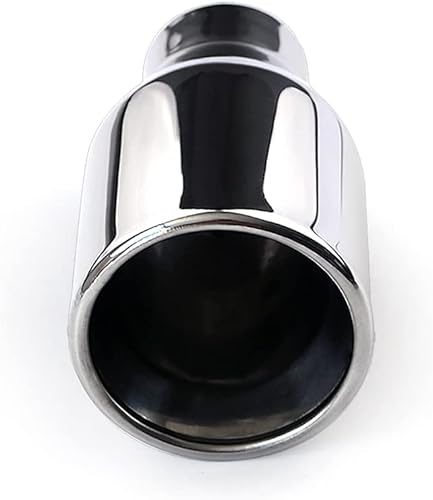 Miniatura 6 de Puntas de escape de repuesto automotriz de entrada de 2.48 pulgadas, punta de silenciador, acero inoxidable, cromada, diseño atornillado, punta de