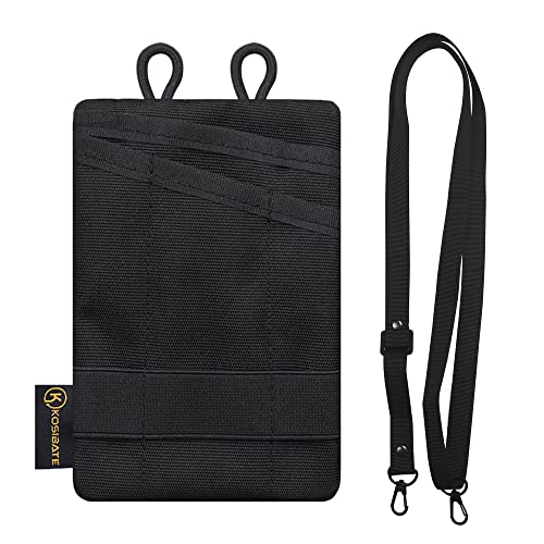 Forubar Small Edc Pouch, Edc Pocket Organizer, Mini Portable Tool Pouch With Shoulder Strap For Flashlight/Tactical Pen/Card/Key/Phone-Men's Slim Pock (Black) #TOP21