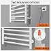 Poloma Wall Mounted Towel Warmer Rack for Bathrooms, Electric Heated Towel Rack Heater, Stainless Steel 12Bars White.