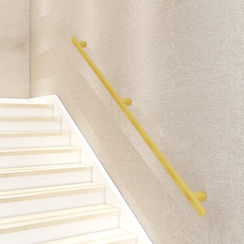 Rampe d'escalier dorée 2,4 m balustre intérieur loft