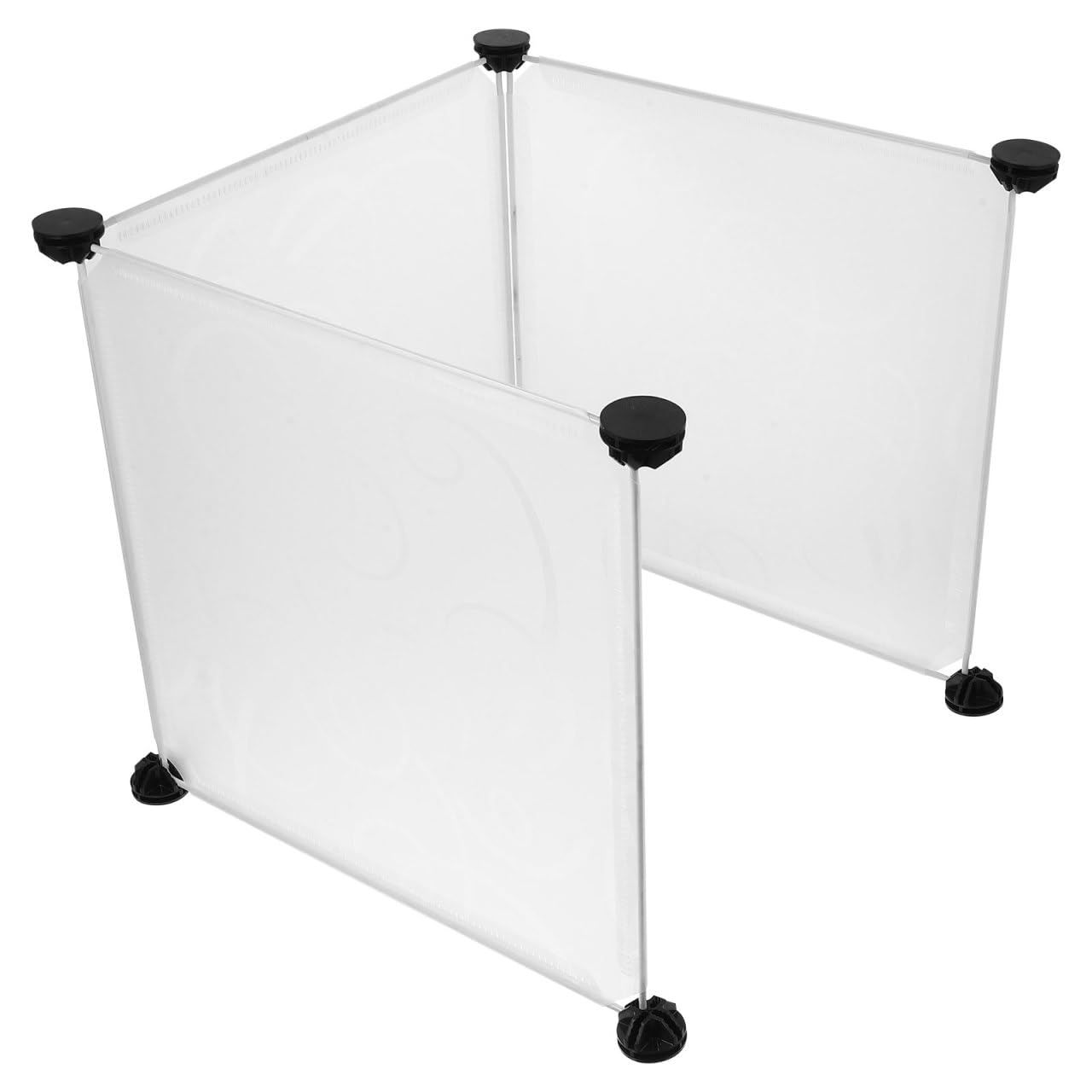 Milisten Cat Litter Box Splash Guard Litter Box Side Guards Enclosure with 8 Buckles Clear Cat Splash Shield for Open Top Pans Scatter Control Privacy Screen 14.17in