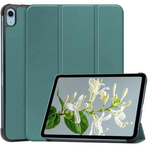 iPad 11世代（A16）10世代 ケース 11インチ 2025/10.9インチ 2022通用カバー三つ折り スタンド オートスリープ機能 A2696 A2757 A2777 アイパッド用タブレットケースPU+PC 軽量 耐衝撃カバー (グリーン, iPad 11世代（A16）11" 2025/10世代 10.9" 2022)の商品画像（Amazon）