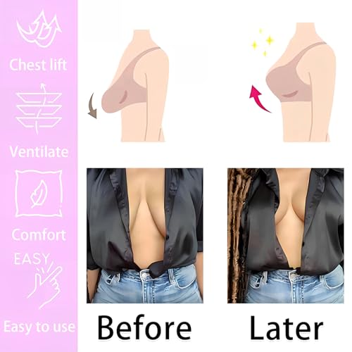 Boob Tape for Women,4 PCS Breast Lift Tape for Large Breasts,Boobytape Push Up for A-E Cup Beige4