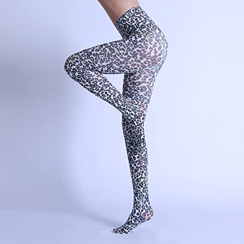 Image of Sahabowi Women Tights, Sheer High Waist Pantyhose, Vintage Control Top Stockings, Siwa opaque print1
