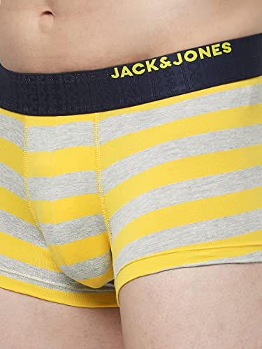 Image of JACK & JONES Men's Cotton Blend Modern Striped Trunks