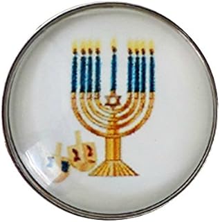 Dragonfly Spirit Designs Snap Charm Chanukah Menorah and Dreidels 20mm