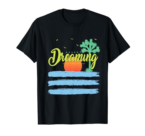 Vintage Retro Style Joshua tree Feel Sunset Desert Dreaming Camiseta