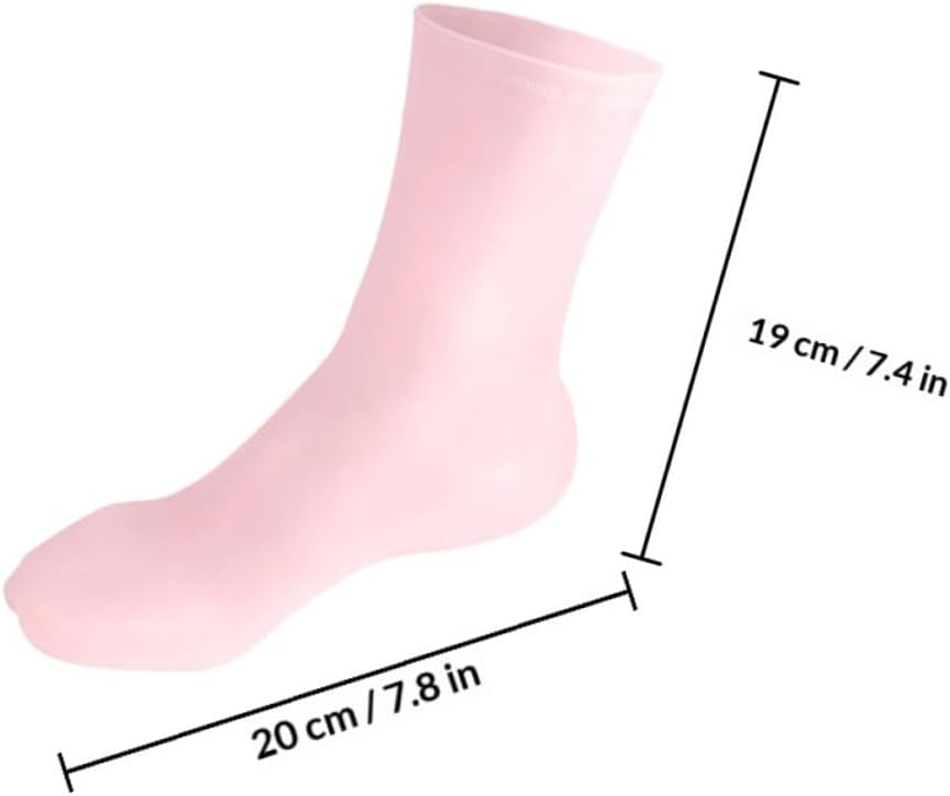 Moisturizing Foot Covers 1 Pair Pink S 35-39 Honeycomb Sole Cushioning Socks for Dry Cracked Feet Women Long Socks for Overnight Treatment