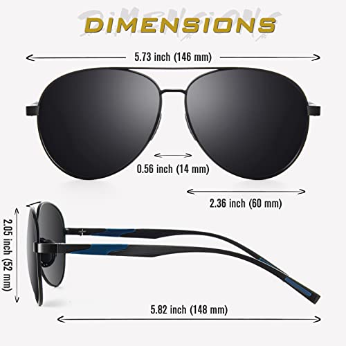 Image of GQUEEN Classic Pilot Polarized Sunglasses Men Women Retro Shades UV400 MOS1