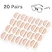 Festful Eyeglass Nose Pads,20 Pairs of Soft Foam Nose Pads, (D-shape/20 * 8mm) (Skin Color)