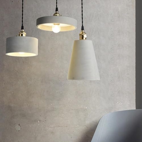 Candelabro de concreto industrial YSJNGF gris con interruptor de pared 6