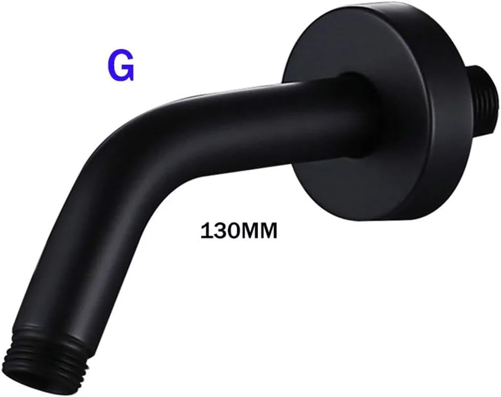 Generic Bathroom Brass Wall Shower Arm Dark Mounted Connecting Rod Sprinkler Shower Tube Black Bracket/Ceiling Pipe Folding Arm