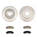KAX Front Brake Kit, Drilled and Slotted Brake Rotors, Ceramic Brake Pads | Fits Ford Ranger 2003-2011, Ford Explorer Sport Trac 2001-2005, Ford Explorer Sport 2001-2003, Mazda B4000 2003-2009
