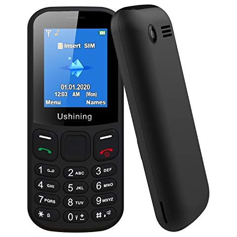 USHINING Unlocked Pay as You Go Mobile Phone for Seniors,GSM 2G SIM Free Basic Backup Cheap Mobile Phones,Lightweight&Durable Cover