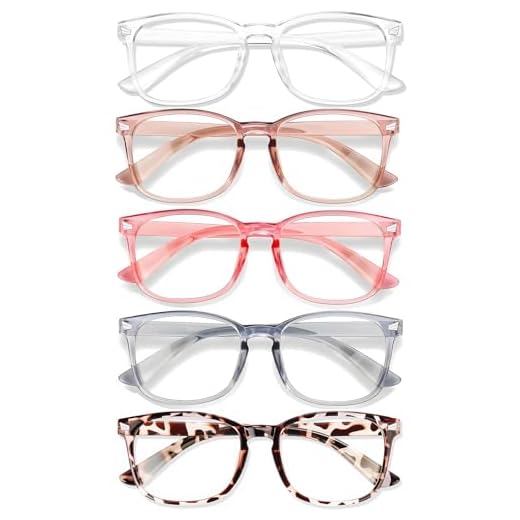 WINTOO Blue Light Glasses for Woman Men | 99% Blue Light Blocking Glasses for Computer Gaming TV Phone Screen Square Frame | Anti Eyestrain & UV Glare Protection - 5 Pair