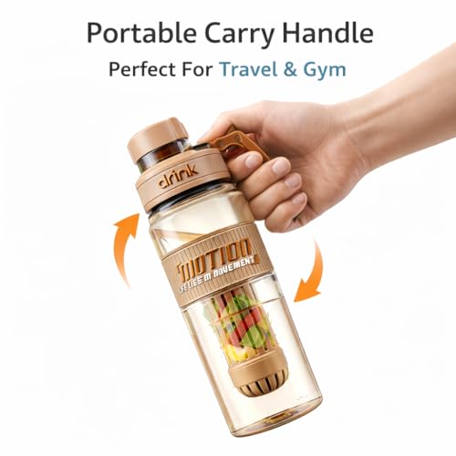 Image of Raawan 1000ml Detachable Food Infuser Water Bottle | BPA-Free, Food Grade & Reusable | Leakproof Wide Mouth Bottle | Freezer & Fridge Safe | Durable & Stylish for Gym, Travel & Kitchen