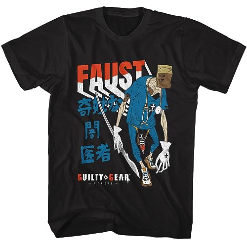 Amazon.com: Guilty Gear Strive Faust Mens Black Short Sleeve T Shirt Gaming  Vintage Style Graphic Tees : Clothing, Shoes & Jewelry
