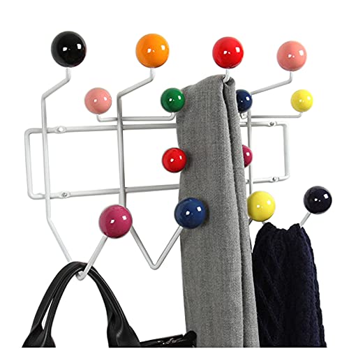 Kleiderhaken bunt Mit 14 Haken,wandgarderobe metall mit Glatte Bunte...