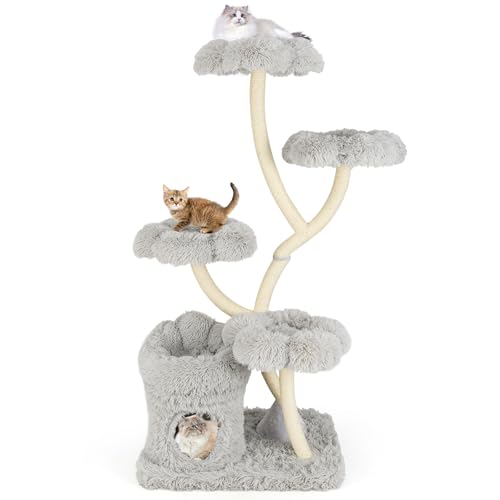 Tangkula Torre para Gatos de 65 Pulgadas con Plataformas y Rascador miniatura 1
