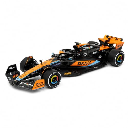 Image of Wizplex CCA McLaren MCL60 2023 Australian GP 1:43 Officially Licensed Die Cast F1 Car with Driver Figure & Pull Back - Collectible Formula 1 Model in Display Case for Kids 6+ & Fans