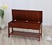 Legacy Decor Soild Wood Shoe Bench Rack with Storage Walnut Finish