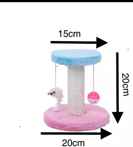 GJK Pets Adorable Small Cat and Kitten Tree, Petite Cat Scratching Post and Kitten Scratching Post for Your Purr-Babies to Scratch Made from Sisal and Plush Cat Scratcher Kitten Toy