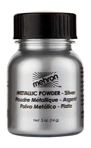Mehron Makeup Metallic Powder (.5 Ounce) (Silver)
